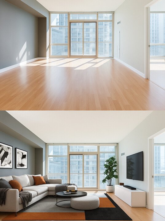 staging for sale with salve living